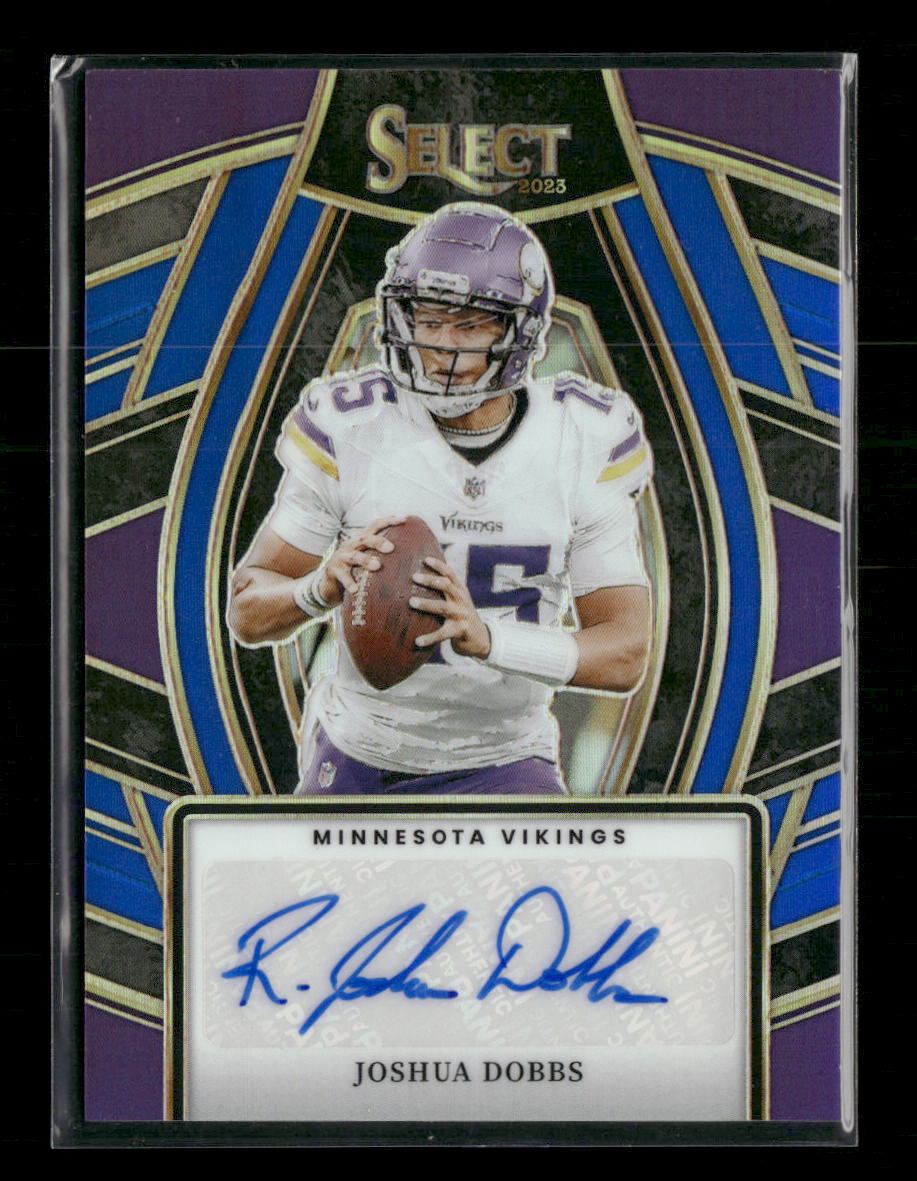 2023 Panini Select Select Signatures Blue Prizm Joshua Dobbs #/99 AU #SELS-JDO