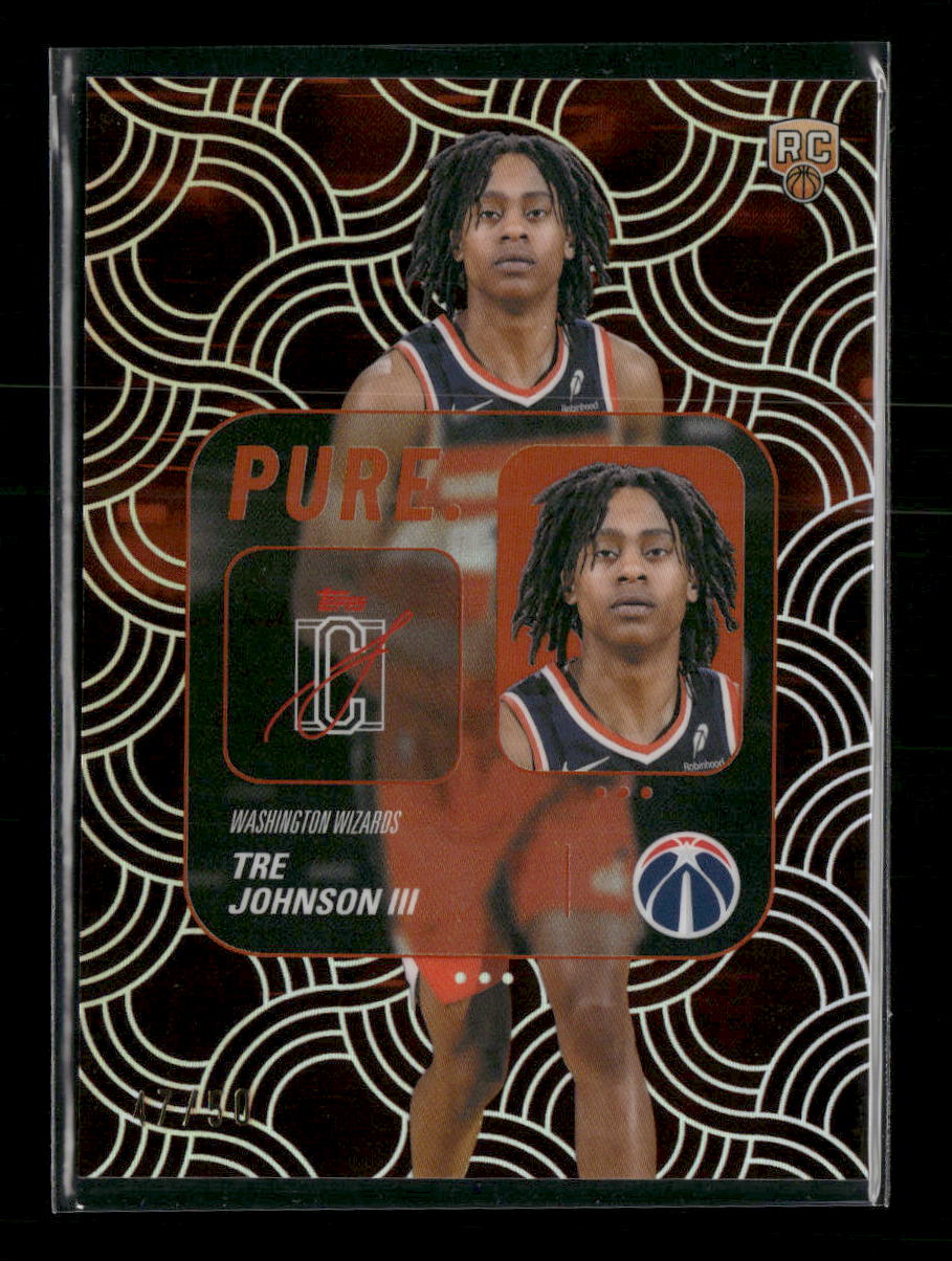2025-26 Topps Signature Class Pure Orange Refractor Tre Johnson III #/50 #PU-21