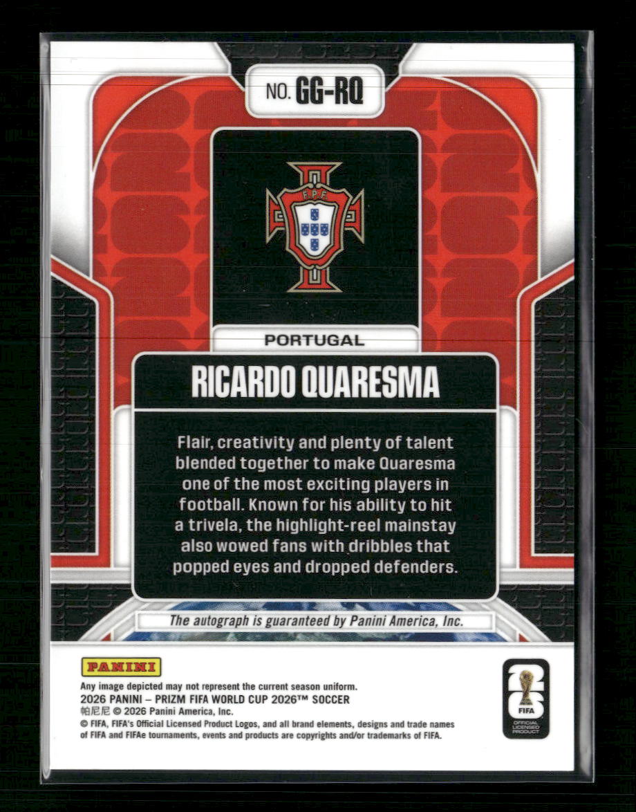 2026 Panini Prizm FIFA World Cup Global Graphs Ricardo Quaresma AU #GG-RQ