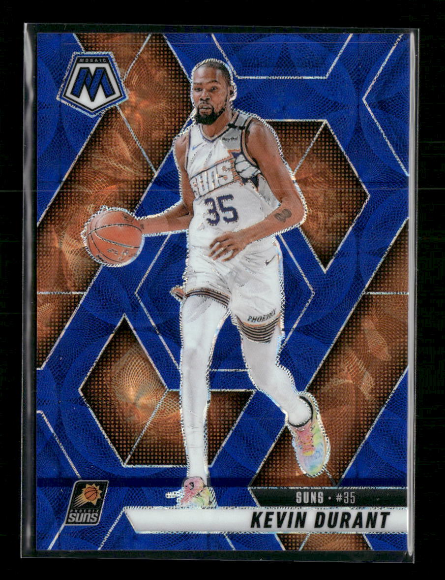 2024-25 Panini Mosaic International Blue Mosaic Kevin Durant #/35 #112