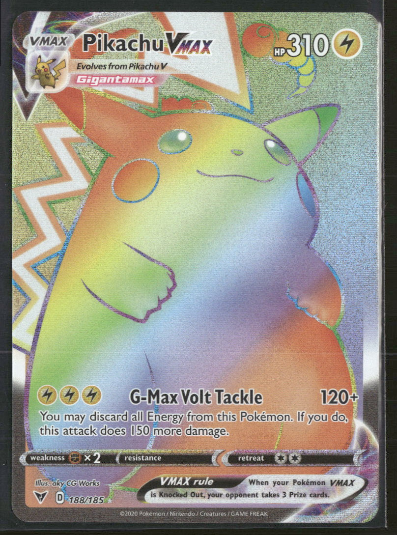 SWSH04: Vivid Voltage Pikachu VMAX (Secret) #188/185