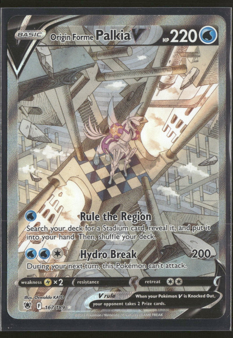 SWSH10: Astral Radiance Origin Forme Palkia V (Alternate Full Art) #167/189