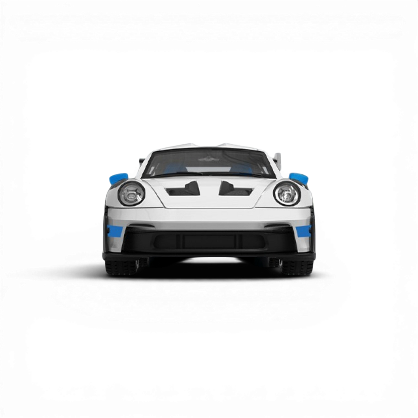TPC Porsche 911 GT3 RS White Blue Wheels 1:64