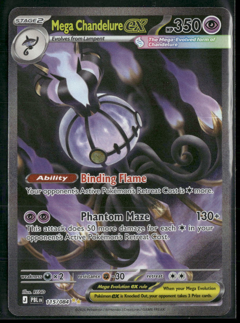 ME05: Pitch Black Mega Chandelure ex #115/084