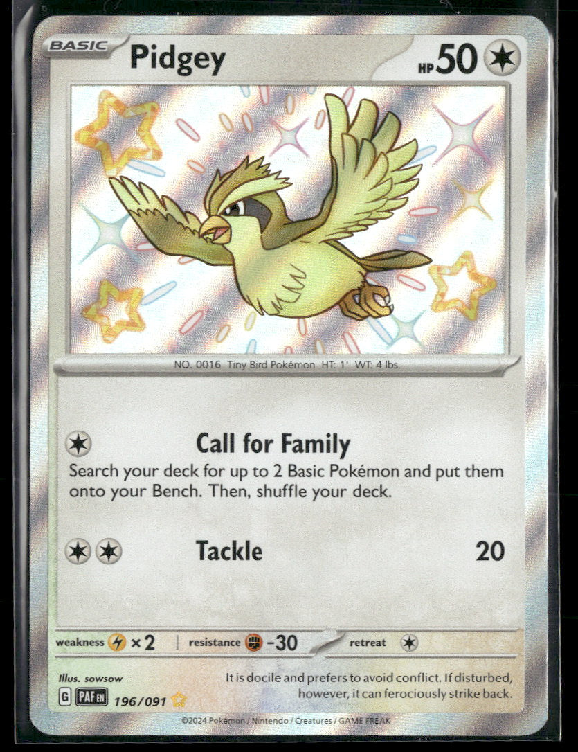 SV: Paldean Fates Pidgey #196/091