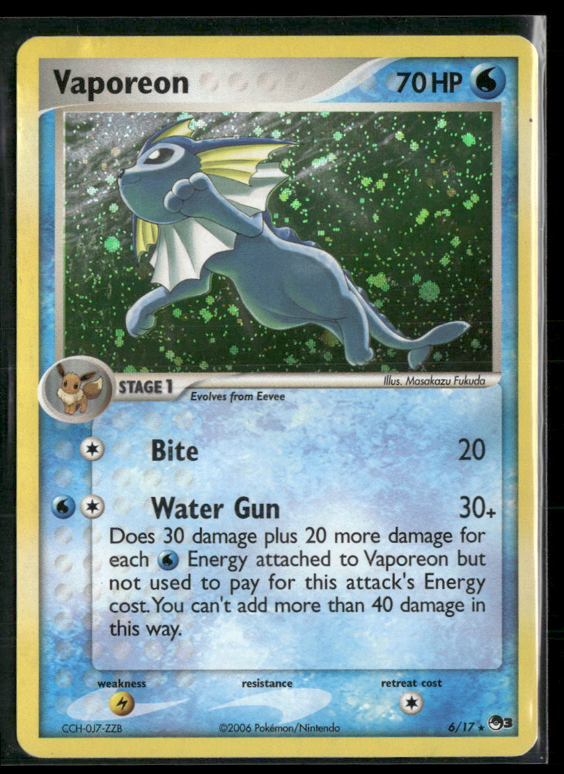 POP Series 3 Vaporeon #006/017 Damaged