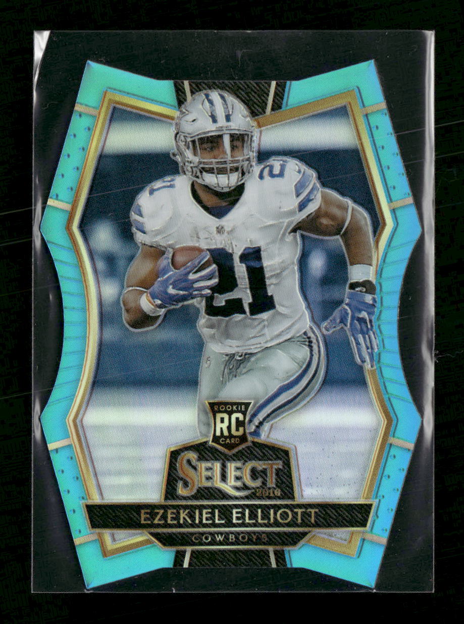 2016 Panini Select Light Blue Die Cut Prizm Ezekiel Elliott RC #/125 #139