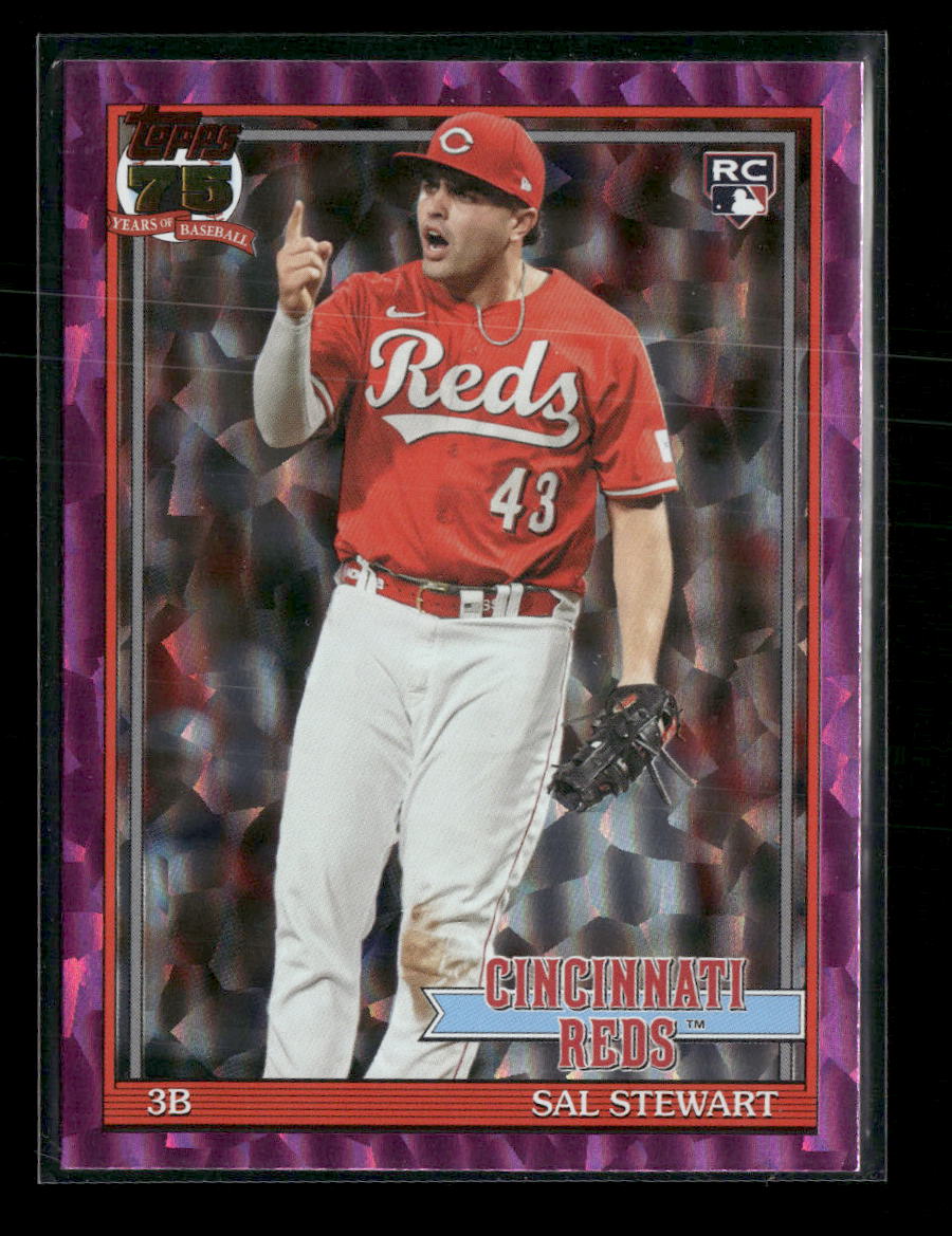 2026 Topps Baseball 35th Anniversary Pink Crackle Foil Sal Stewart #91B2-13