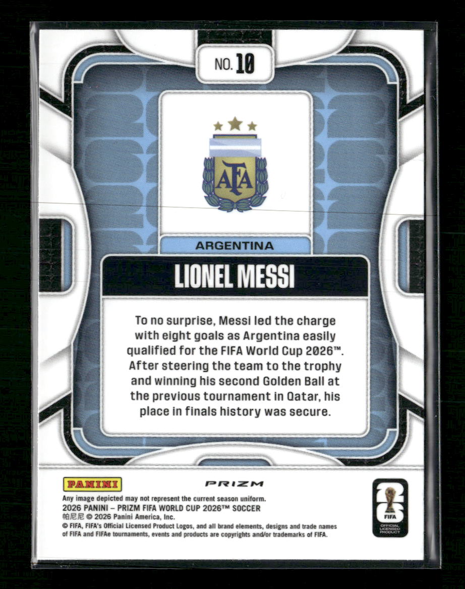 2026 Panini Prizm FIFA World Cup Disco Prizms Lionel Messi #10