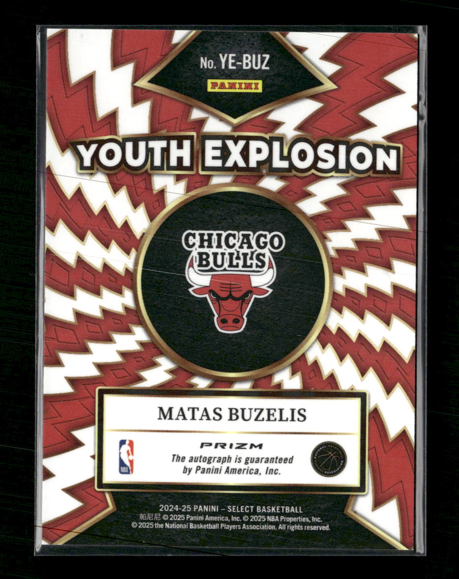 2024-25 Panini Select Youth Explosion Signatures Matas Buzelis AU #YE-BUZ