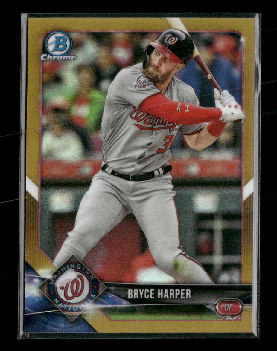 2018 Bowman Chrome Gold Refractor Bryce Harper #/50 #84