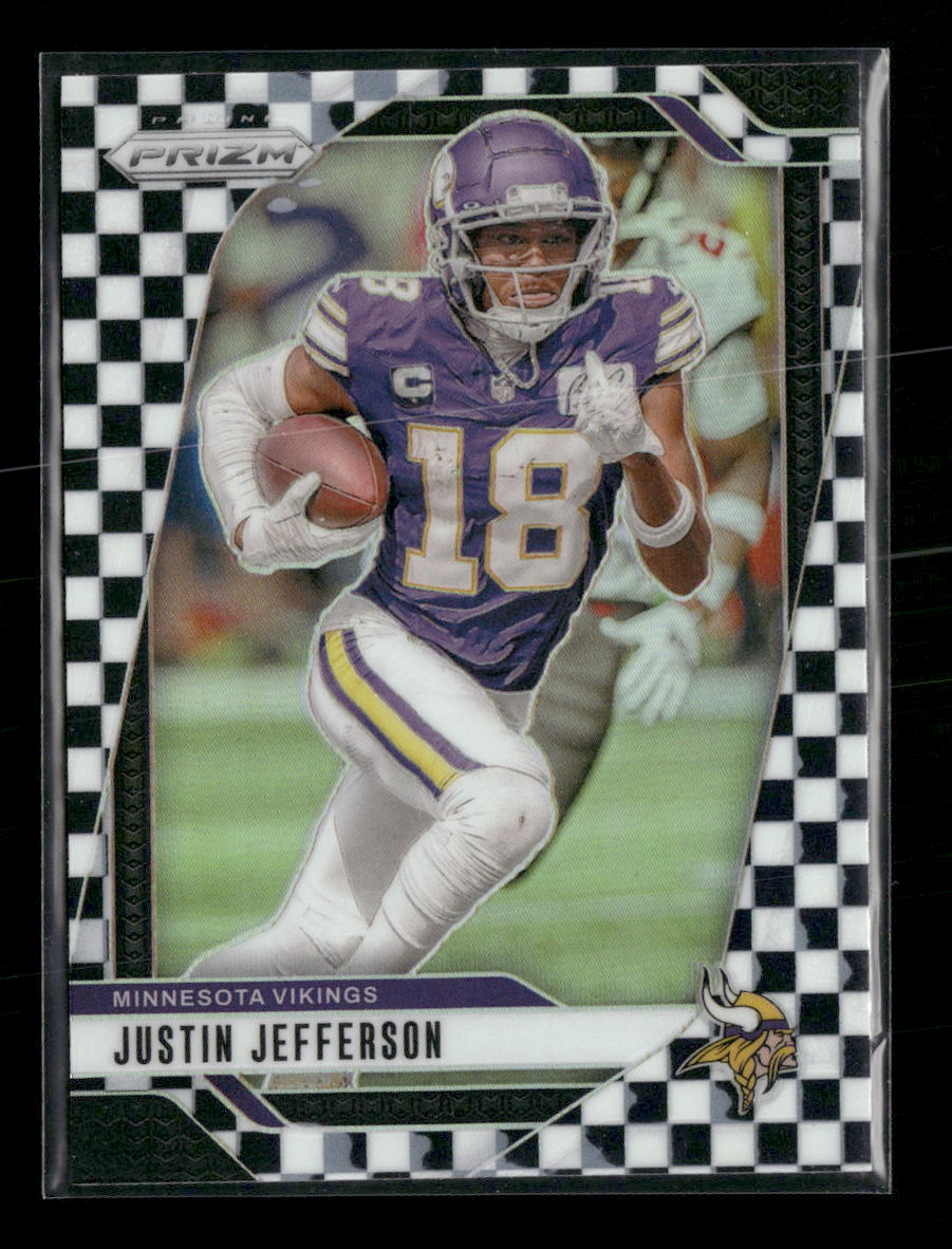 2024 Panini Prizm Black and White Checker Justin Jefferson #187