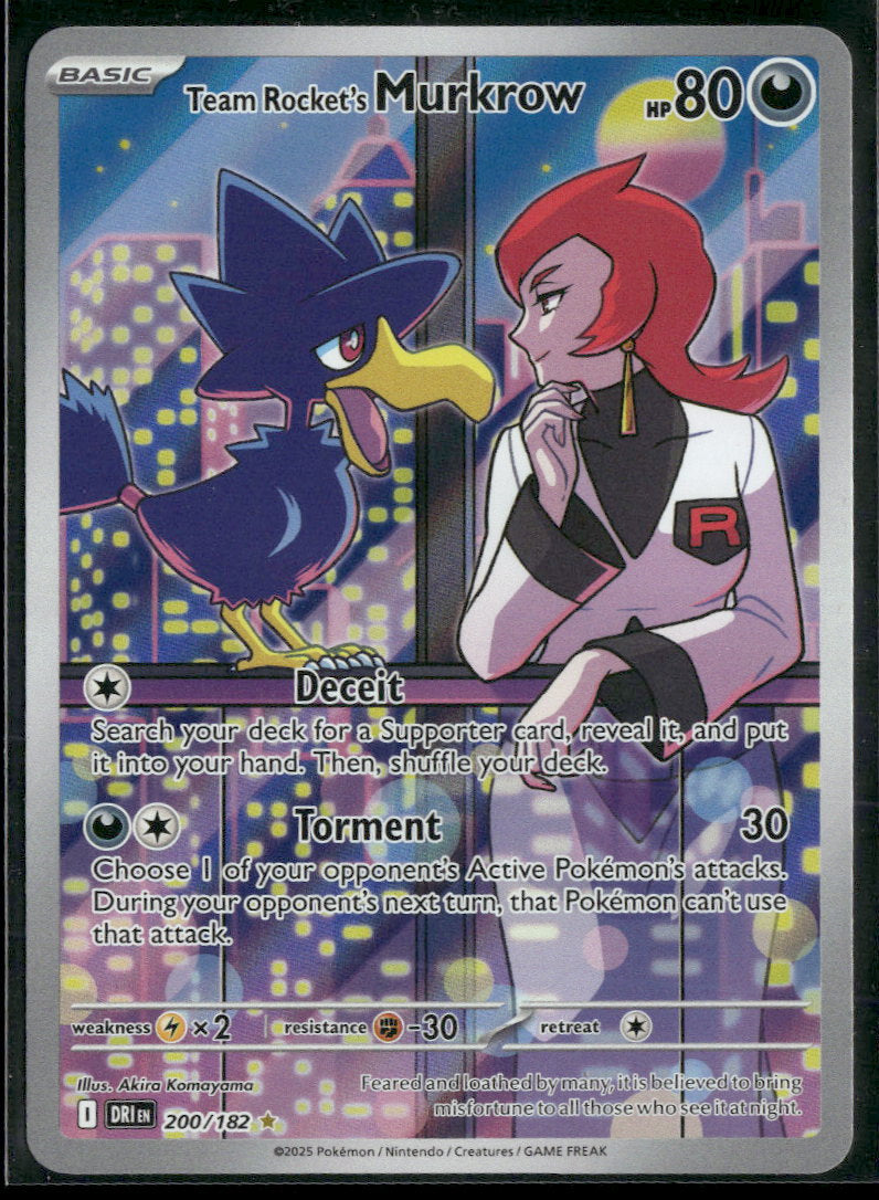SV10: Destined Rivals Team Rocket's Murkrow #200/182