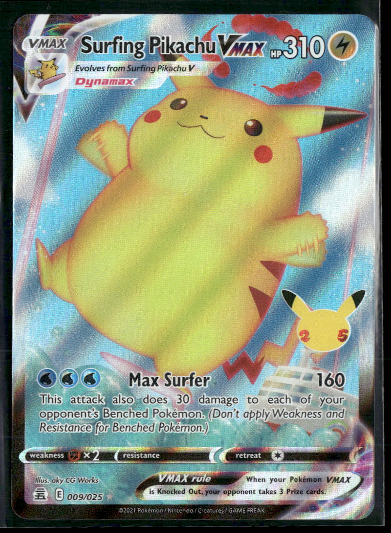 Celebrations Surfing Pikachu VMAX #009/025