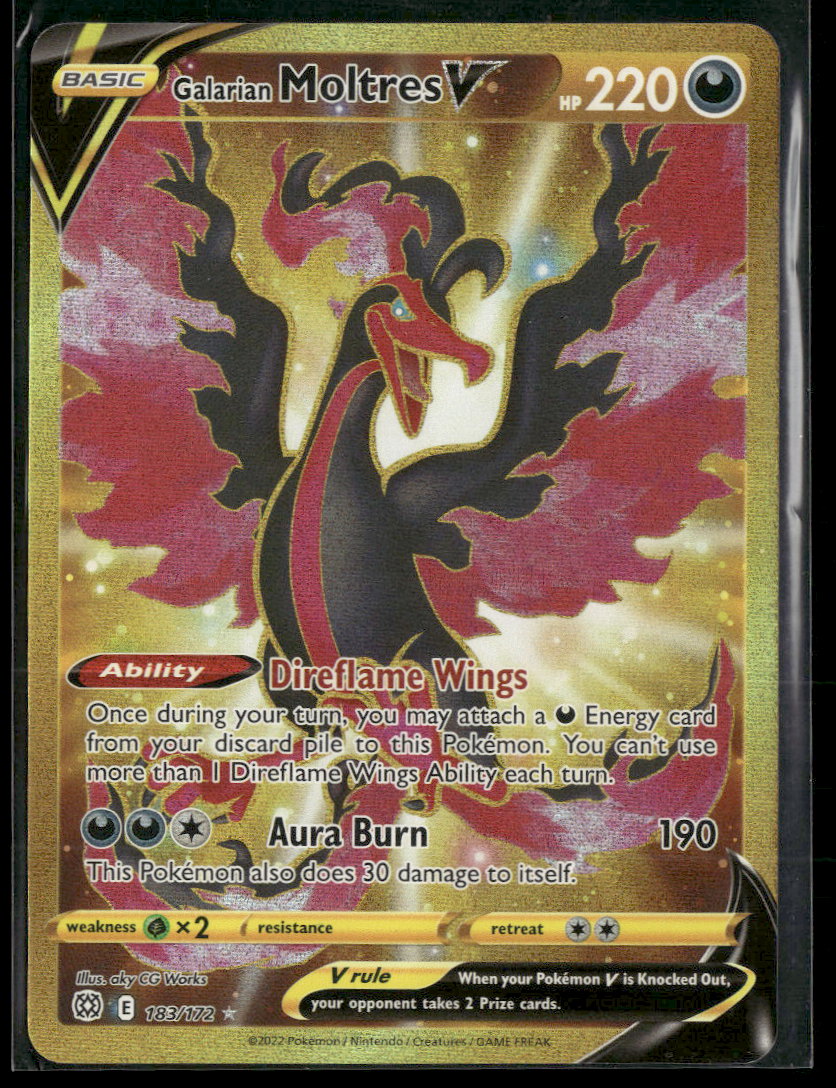SWSH09: Brilliant Stars Galarian Moltres V (Secret) #183/172