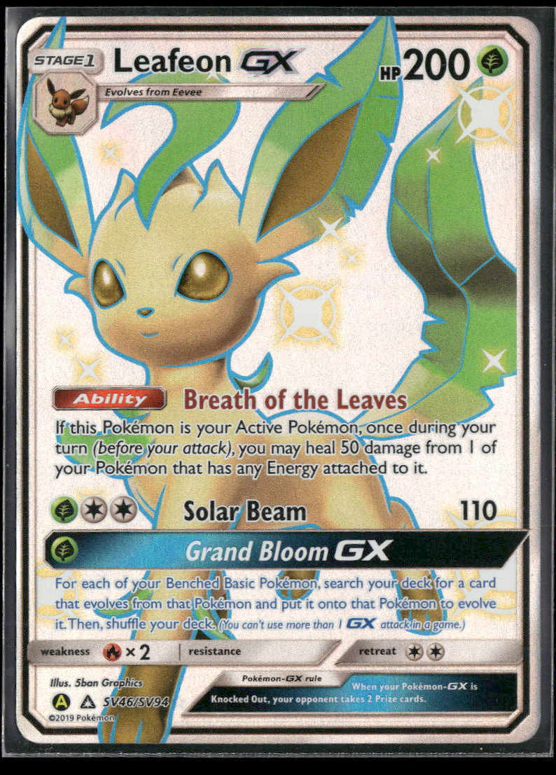Hidden Fates: Shiny Vault Leafeon GX #SV46/SV94