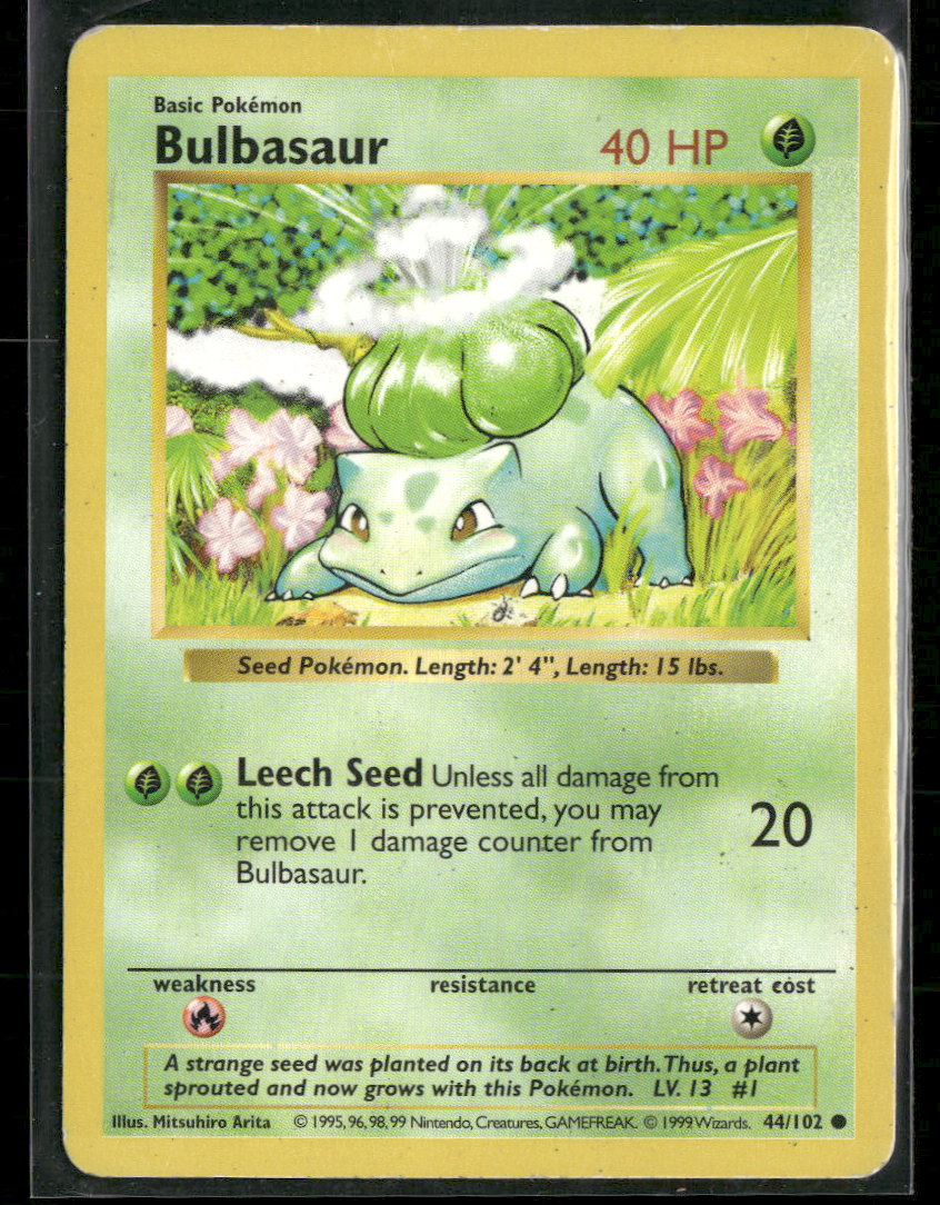 Base Set (Shadowless) Bulbasaur #044/102