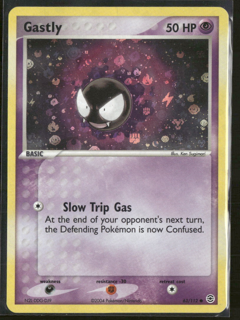 EX FireRed & LeafGreen Gastly #63/112 Damaged