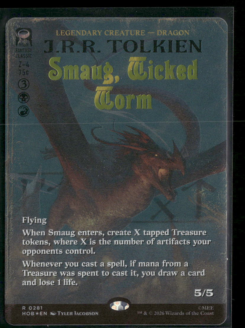 The Hobbit Smaug, Wicked Worm (Borderless) (Surge Foil) #281