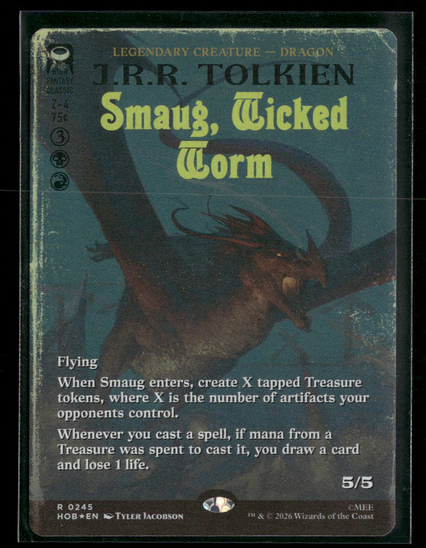 The Hobbit Smaug, Wicked Worm (Borderless) Foil #245