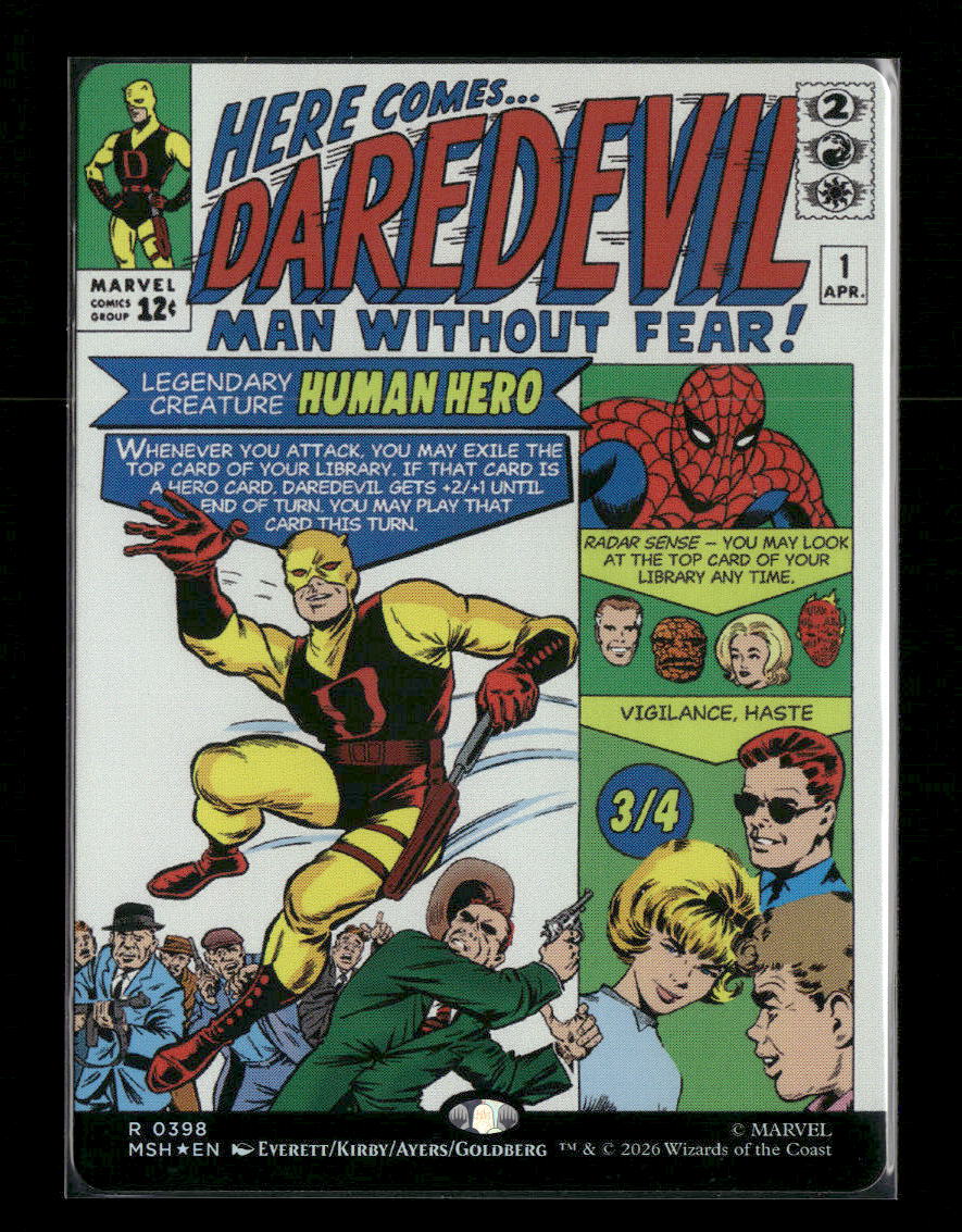 Marvel Super Heroes Daredevil, Man Without Fear (Borderless) (0398) Foil #398