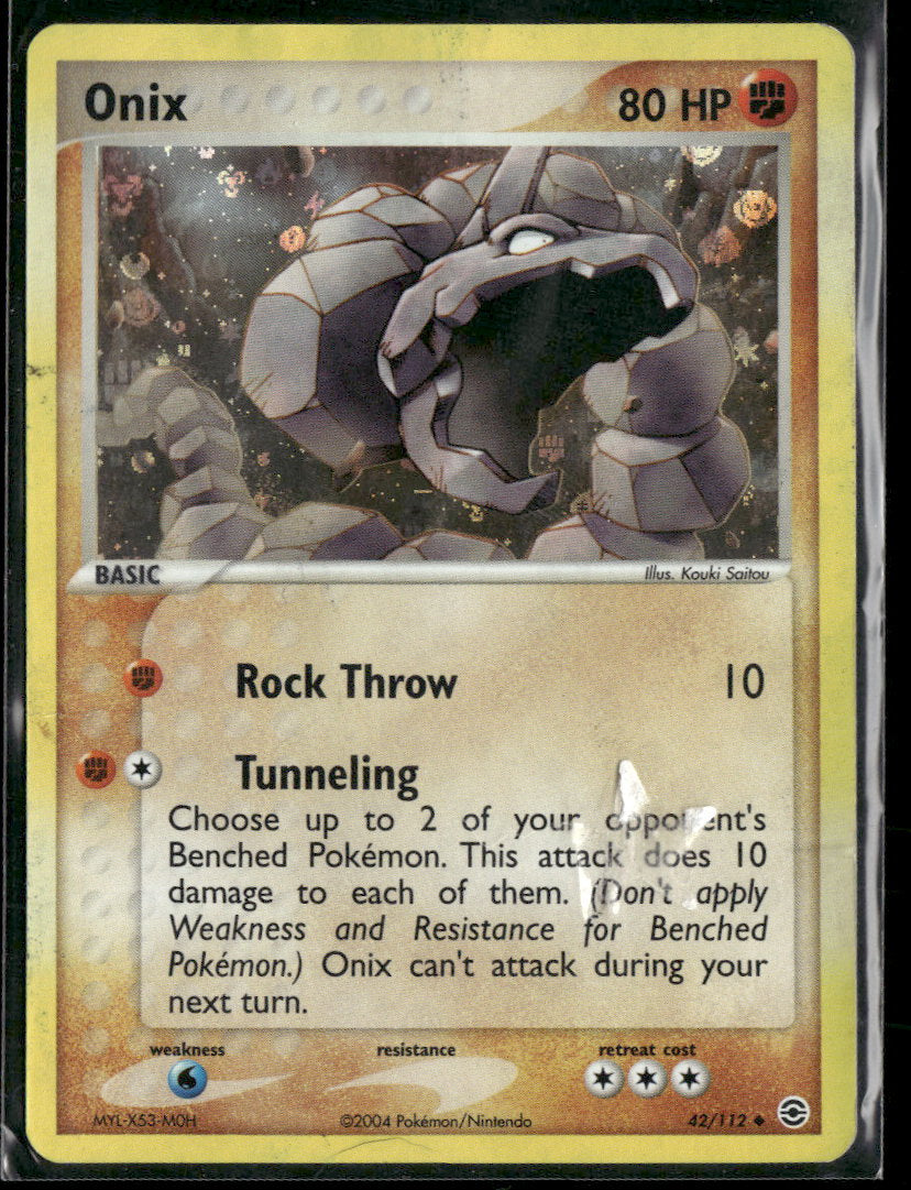 EX FireRed & LeafGreen Onix #42/112 Damaged