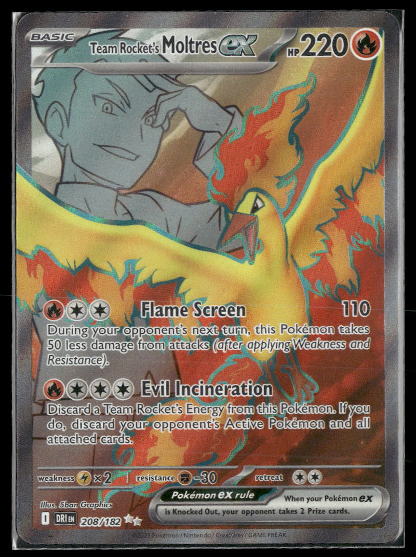 Miscellaneous Cards & Products Team Rocket's Moltres ex #208/182