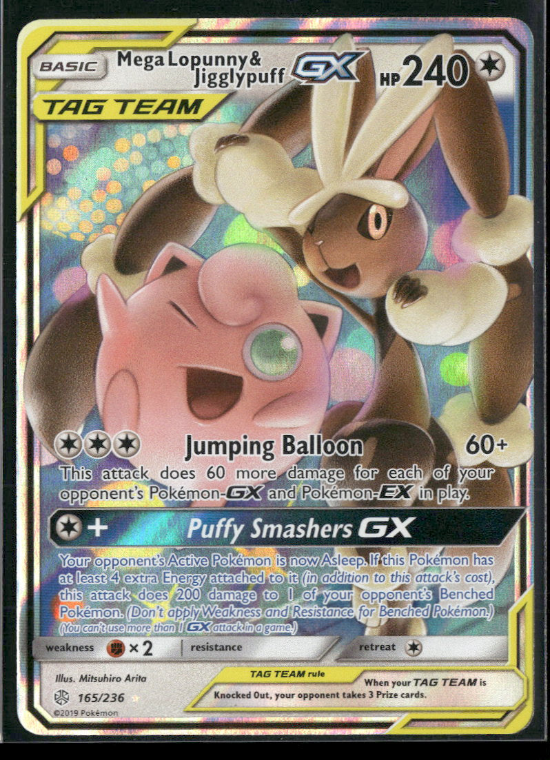 SM - Cosmic Eclipse Mega Lopunny & Jigglypuff GX #165/236
