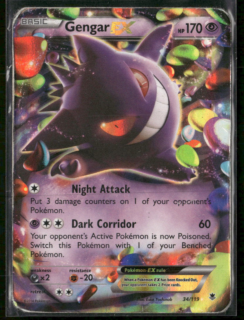 XY - Phantom Forces Gengar EX #34/119 Damaged