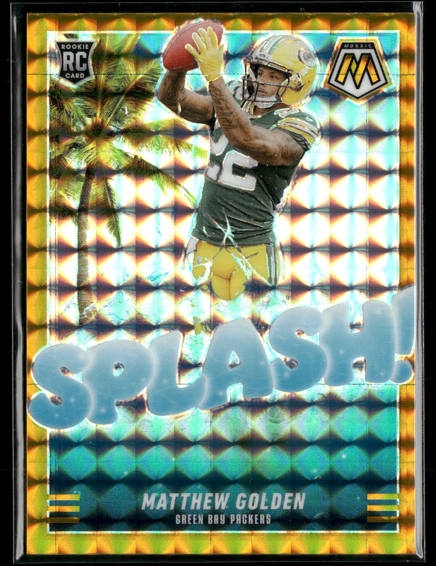 2025 Panini Mosaic Splash Mosaic Gold Matthew Golden #/10 #19