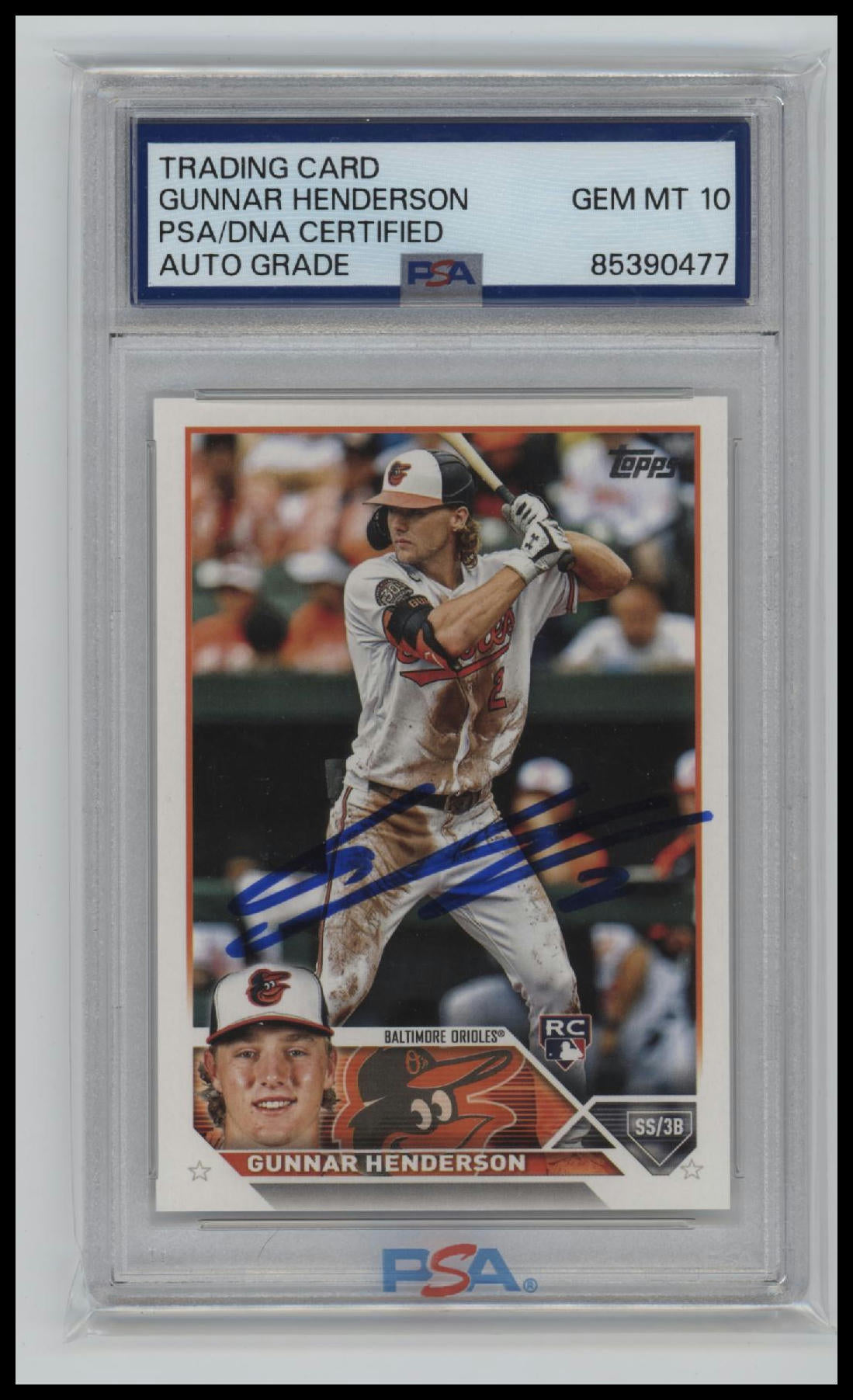 2023 Topps All-Star Game Gunnar Henderson Auto 10 PSA #206