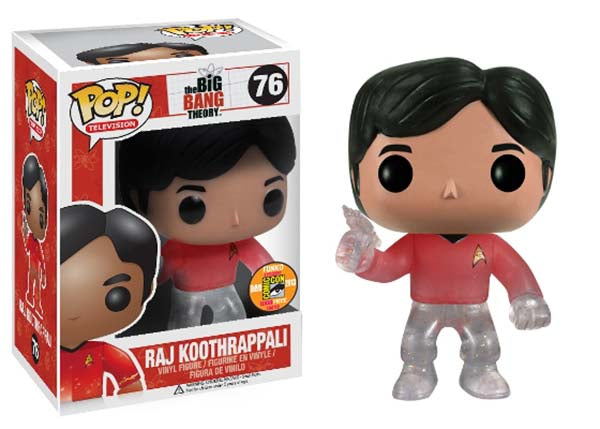 Raj Koothrappali (Star Trek, Transporting, Big Bang Theory) 76 - 2013 SDCC Exclusive /1008 Made  [heavy damage]