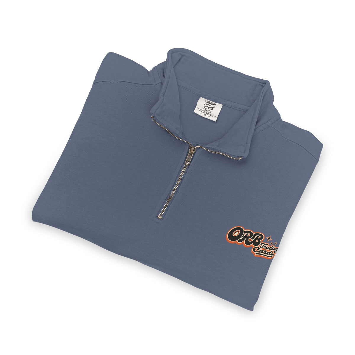 Quarter-Zip Sweatshirt — Retro 'OFB' Chest Logo, Casual Lightweight Pullover