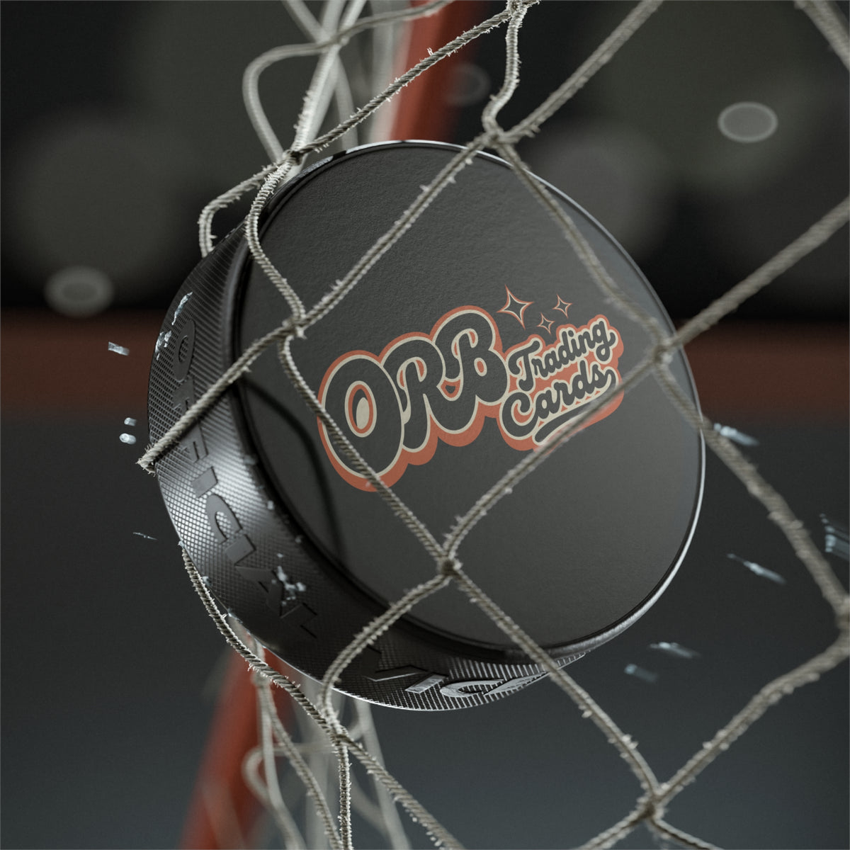 ORB Trading Cards Hockey Puck — Retro Logo Collectible