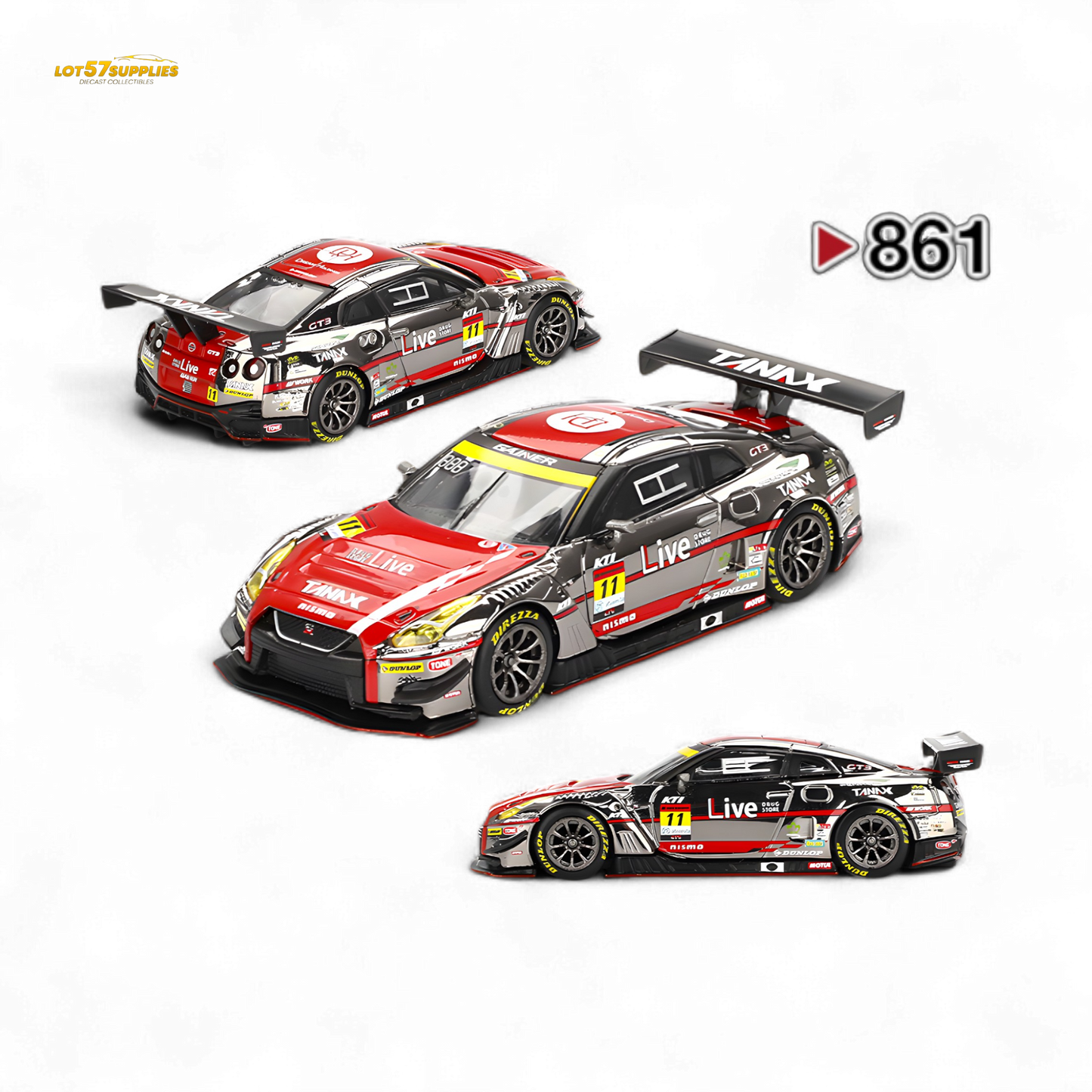 Mini-GT Nissan GT-R NISMO GT3 GAINER 2023 1:64