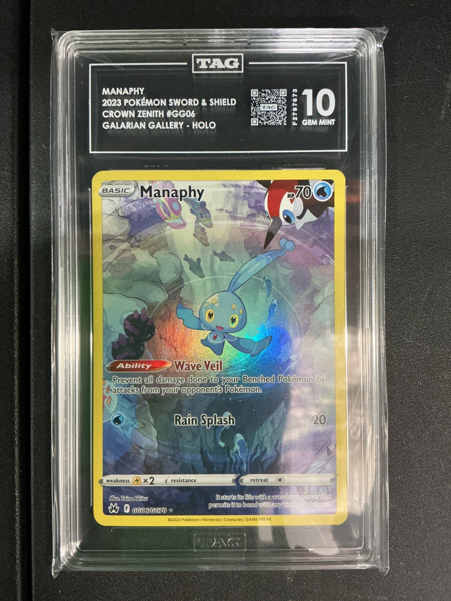 SWSH: Crown Zenith: Galarian Gallery Manaphy 10 TAG #GG06/GG70