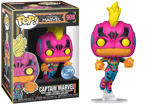 Captain Marvel (Black Light, Blue SE Sticker) 908 - Special Edition Exclusive