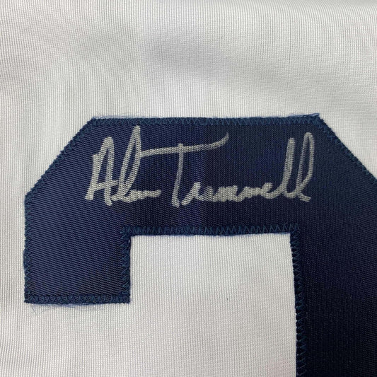 Framed Autographed/Signed Alan Trammell 35x39 Detroit White Baseball Jersey JSA COA