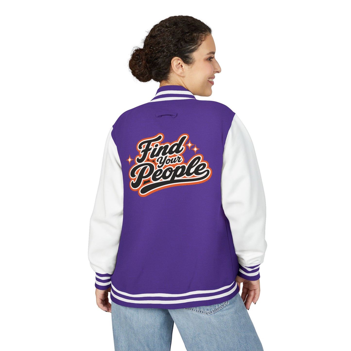 Letterman Jacket — "Find Your People" Retro Varsity Jacket