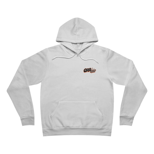 ORB Feeding Circle Hoodie — Retro Script Pullover for Streetwear & Casual Wear