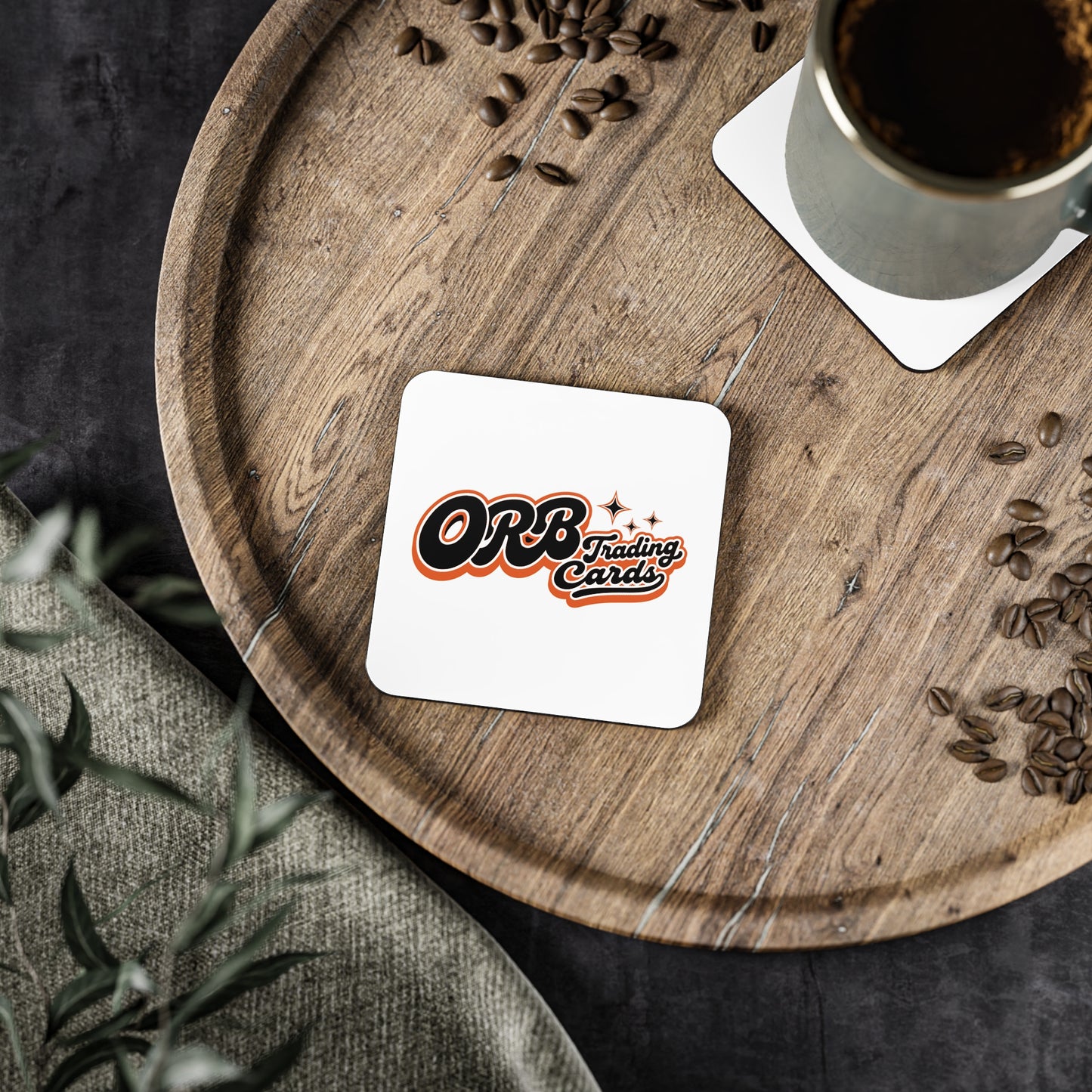 Coaster — ORB Trading Cards Logo Cork Drink Coaster