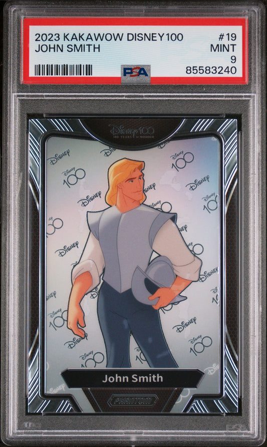 2023 KAKAWOW PHANTOM DISNEY 100 WONDROUS CHARACTER JOHN SMITH 19 PSA 9