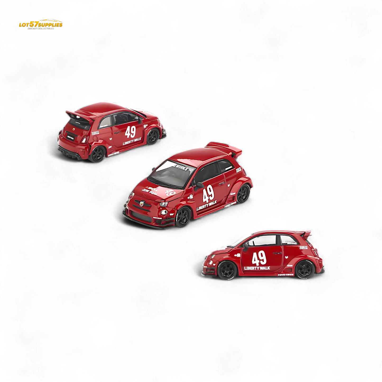 Mini-GT LB-WORKS ABARTH 595 Red 1:64