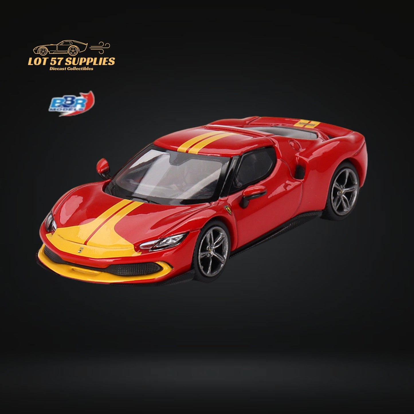 BBR Ferrari 296 GTB Assetto Fiorano Rosso Corsa 1:64