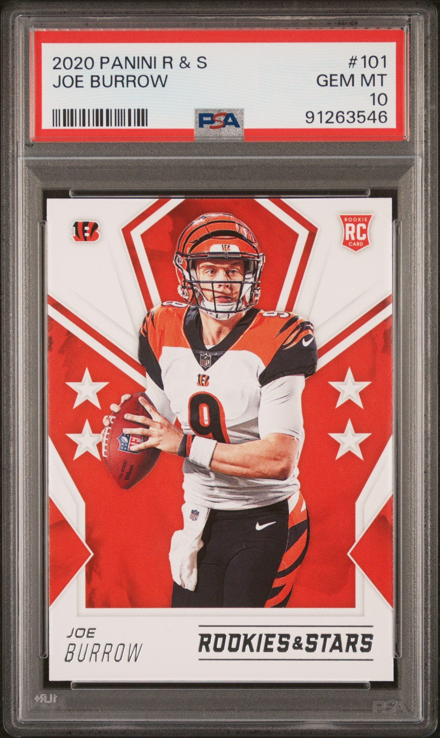 Graded 2020 Panini Rookies & Stars Joe Burrow #101 Rookie RC Football – Orb Sports Cards & Collectibles
