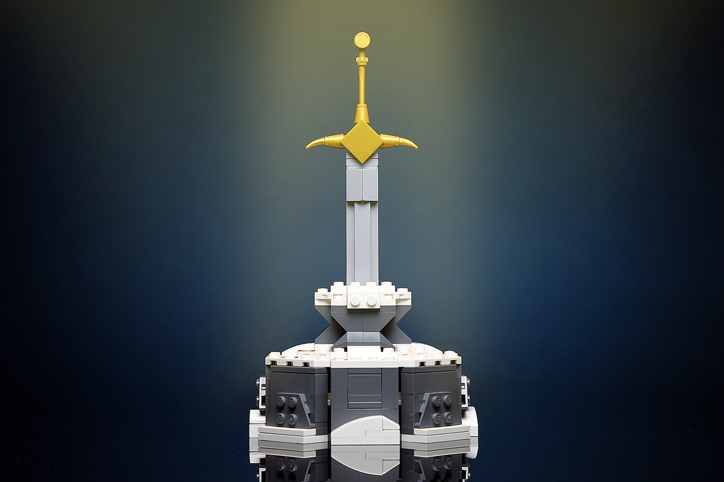 Custom Sword in the Stone MOC made using LEGO elements