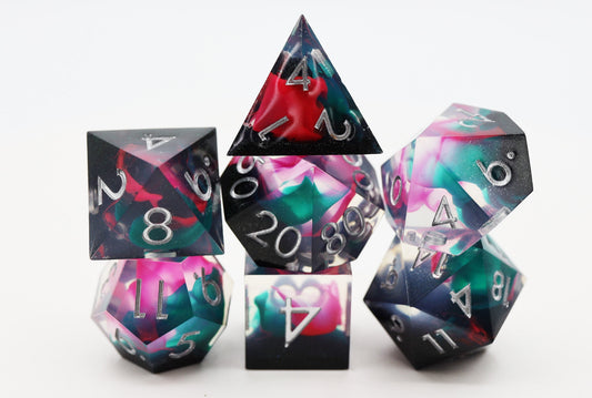 Sharp Edge Resin RPG Dice Set - Daytona