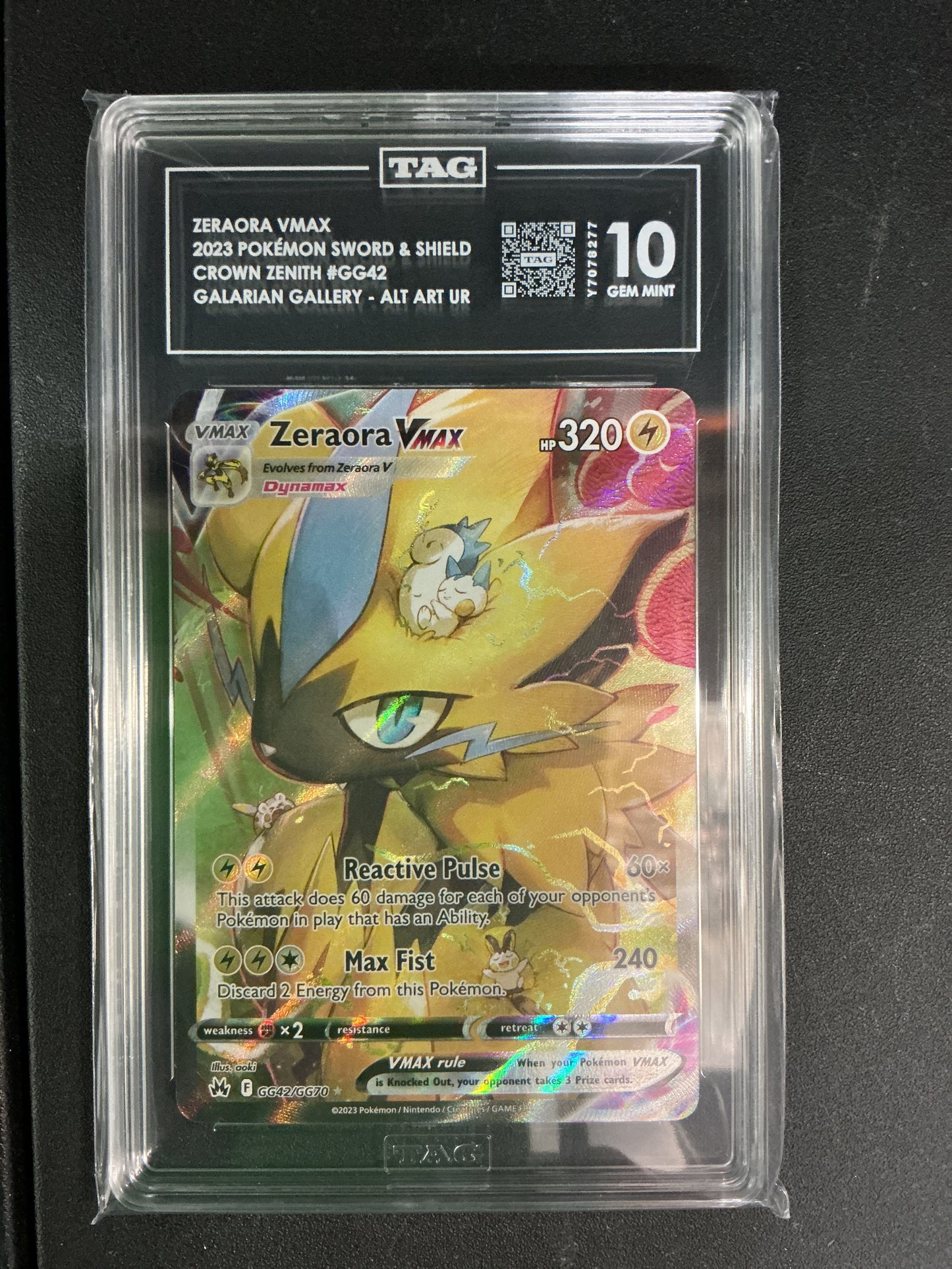 SWSH: Crown Zenith: Galarian Gallery Zeraora VMAX 10 TAG #GG42/GG70