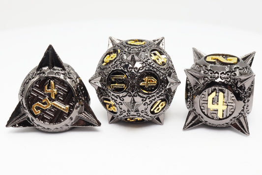 Meteor Storm: Black Hole - Metal RPG Dice Set