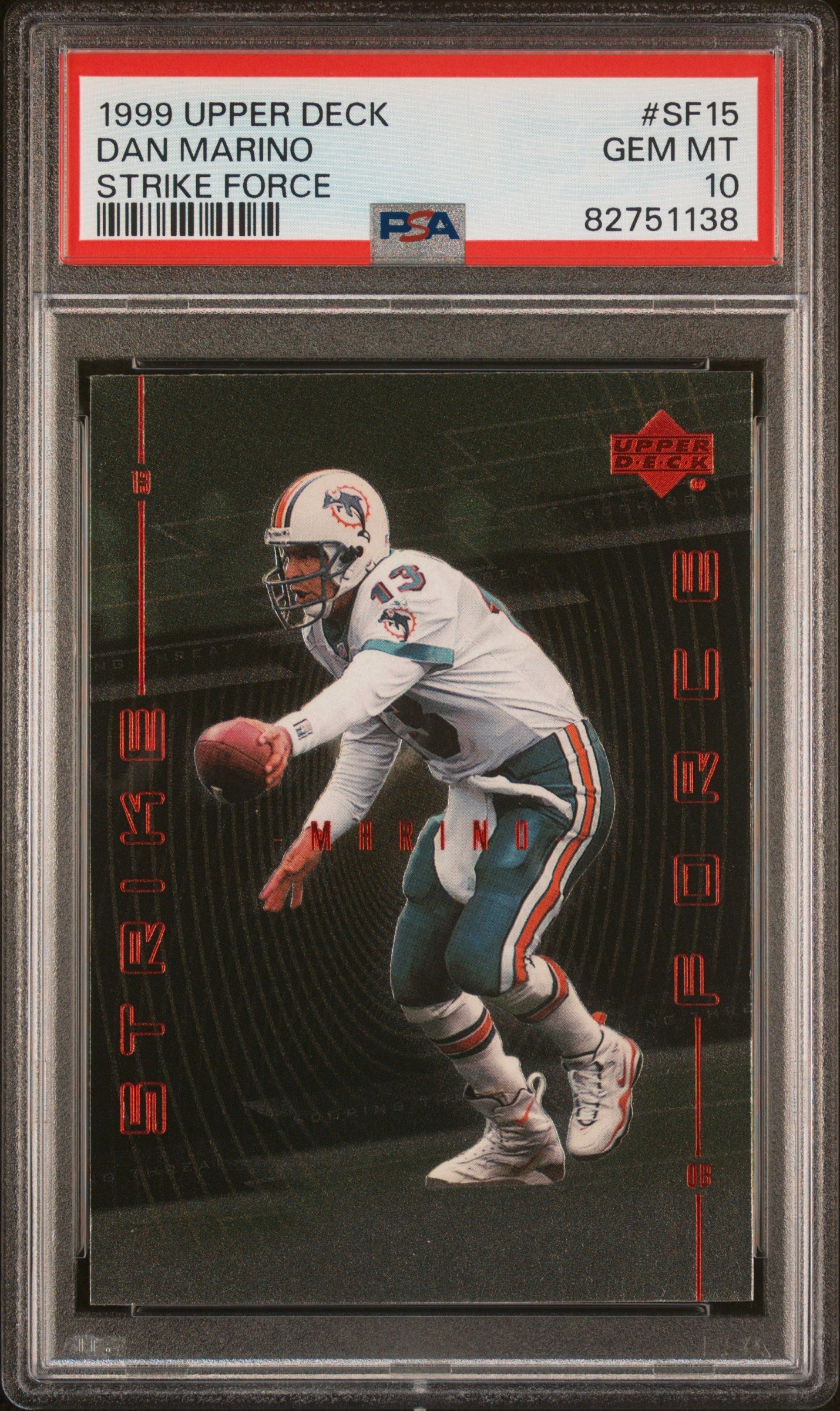 1999 UPPER DECK STRIKE FORCE DAN MARINO #SF15 - PSA 10